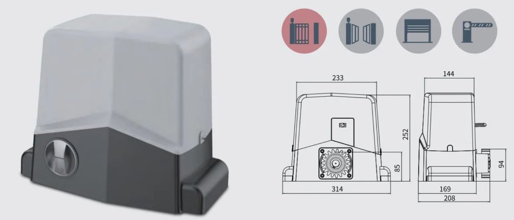 MOTOR PUERTA DESLIZANTE  120V 800KG