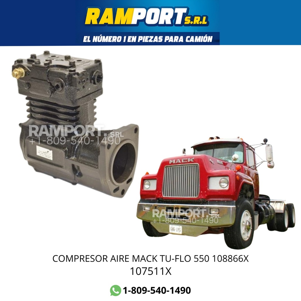 COMPRESOR AIRE MACK TU-FLO 550 108866X *