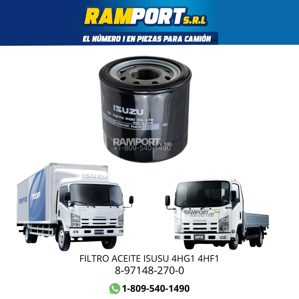 FILTRO ACEITE ISUZU 4HG1 4HF1 C-1515