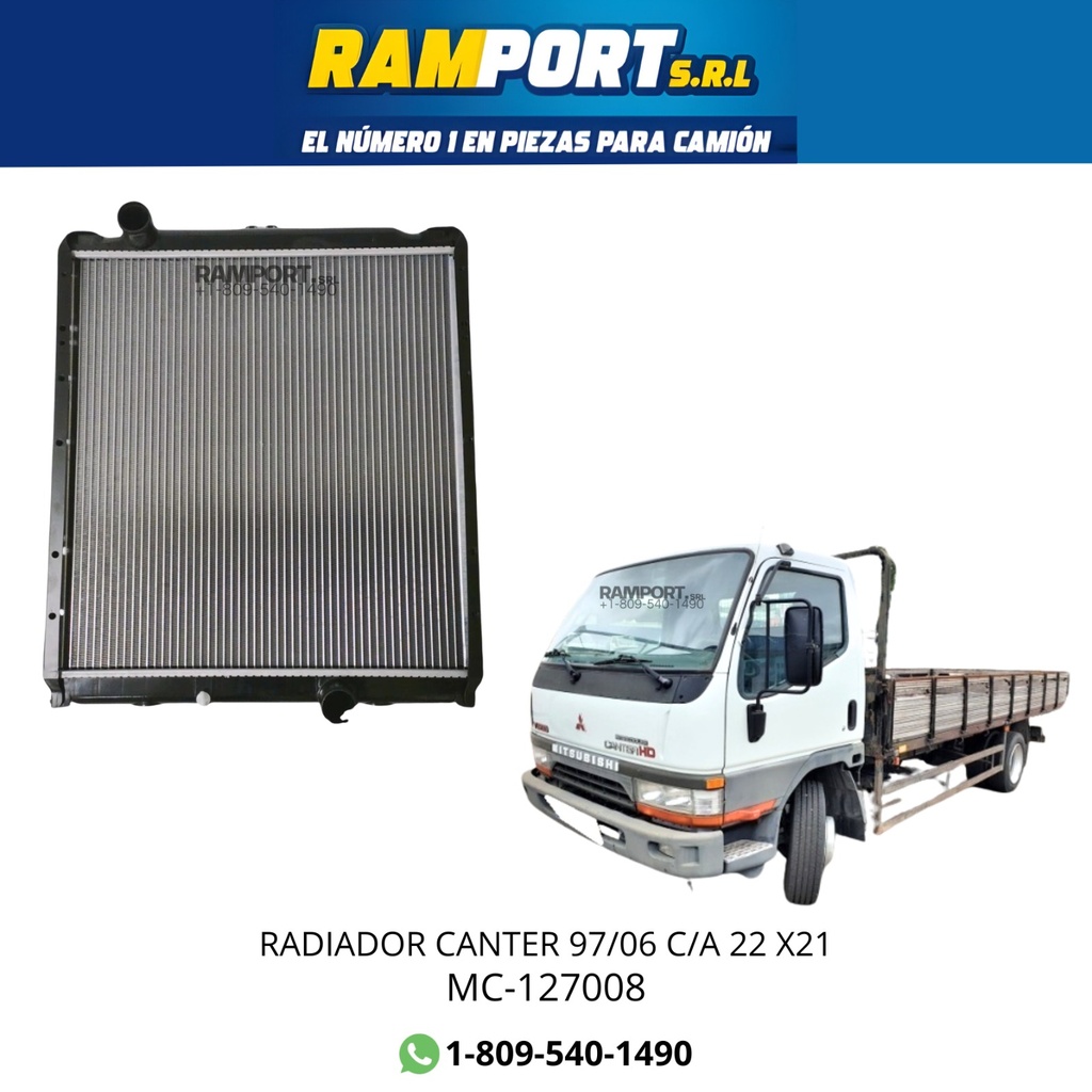 RADIADOR CANTER 97/06 C/A 22 X21