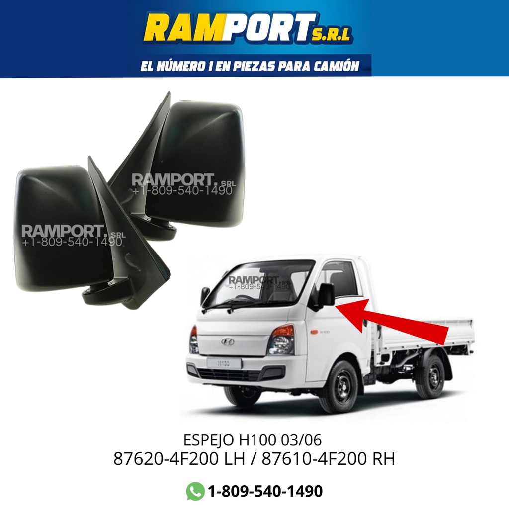ESPEJO HYUNDAI H100 03/08 RH