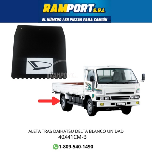 [WHITE-3MM] ALETA TRAS DAIHATSU DELTA BLANCO UNIDAD