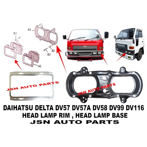 [81106-87317] BASE SEALED BEAM DELTA LH RH