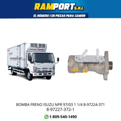 [8-97227-372-1] BOMBA FRENO ISUZU NPR 97/03 1 1/4 