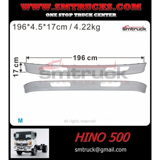 [52117-1009] BUMPER HINO 500 FD 10.5T 03/08 ABAJO 004-001-HNS-D