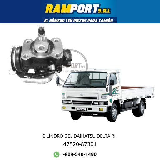 [47520-87301] CILINDRO FRENO DEL DAIHATSU DELTA RH NT