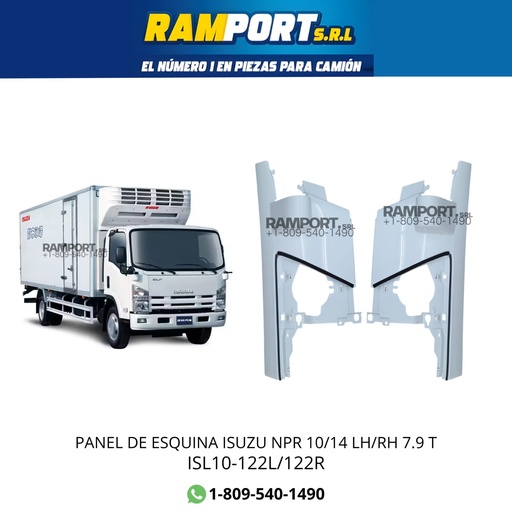 [ISL10-122R  ] PANEL DE ESQUINA ISUZU NQR 10/14 RH 7.9 T