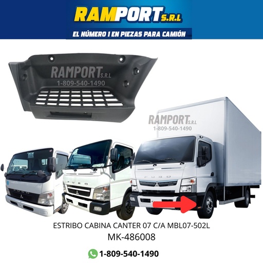 [MK-486008] ESCALÓN CABINA MITSUBISHI CANTER 07 C/A LH