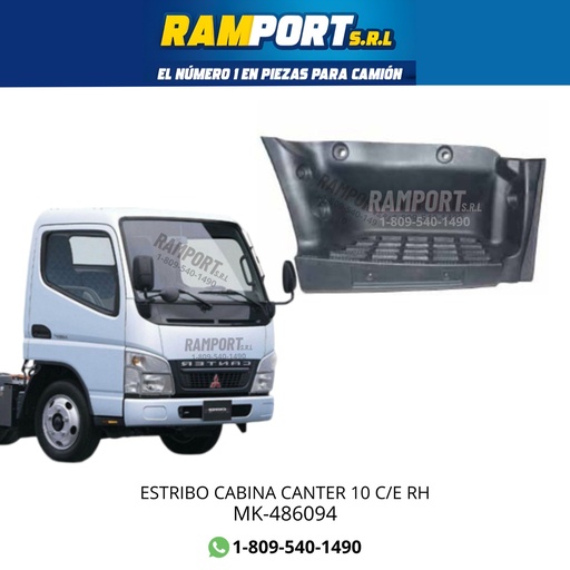 [MK-486094] ESCALÓN CABINA MITSUBISHI CANTER 10 C/E RH