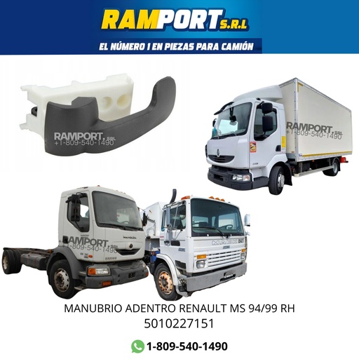 [5010227151] MANUBRIO ADENTRO RENAULT MS 94/99 RH *