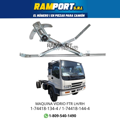 [1-74418-144-4] MAQUINA VIDRIO ISUZU FTR RH