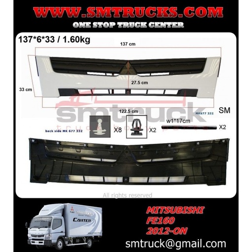 [MBL12-131] PARRILLA FUSO 2012 C/A 6.9 T 137CM