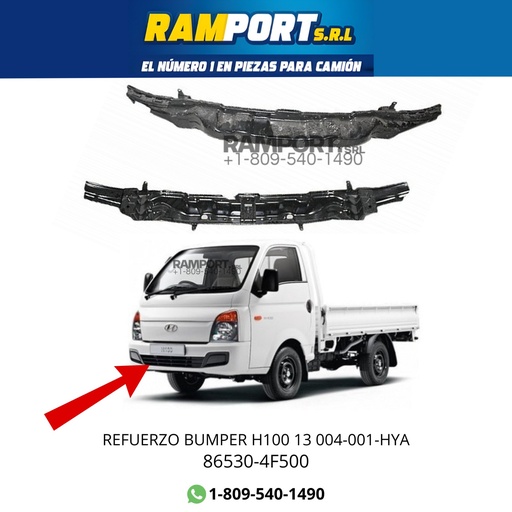 [86530-4F500] REFUERZO BUMPER HYUNDAI H100 13 004-001-HYA