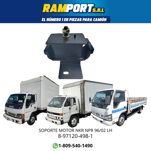 [8-97120-498-1] SOPORTE MOTOR ISUZU NPR NKR 96/02 LH