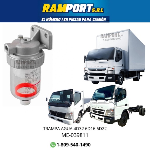 [ME-039811] TRAMPA AGUA CANTER FUSO 4D32 6D16 6D22