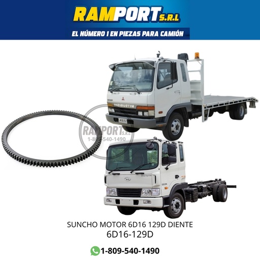 [6D16-129D] SUNCHO MOTOR 6D16 129D DIENTE