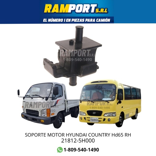 [21812-5H000] SOPORTE MOTOR HYUNDAI COUNTRY HD65 RH