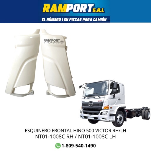[NT01-1008C RH] PANEL DE ESQUINA FLONTAL HINO 500 VICTOR RH