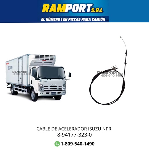 [8-94177-323-0] CABLE DE ACELERADOR ISUZU NPR 